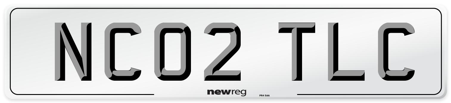 NC02 TLC Number Plate from New Reg